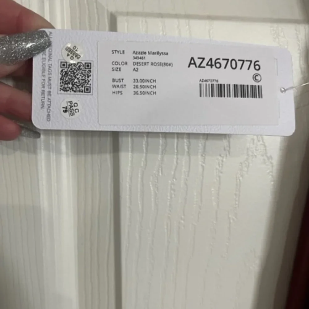 NWT AZAZIE DESERT ROSE BRIDESMAID/PROM/HOMECOMING DRESS - SZ 2 - Picture 3 of 7